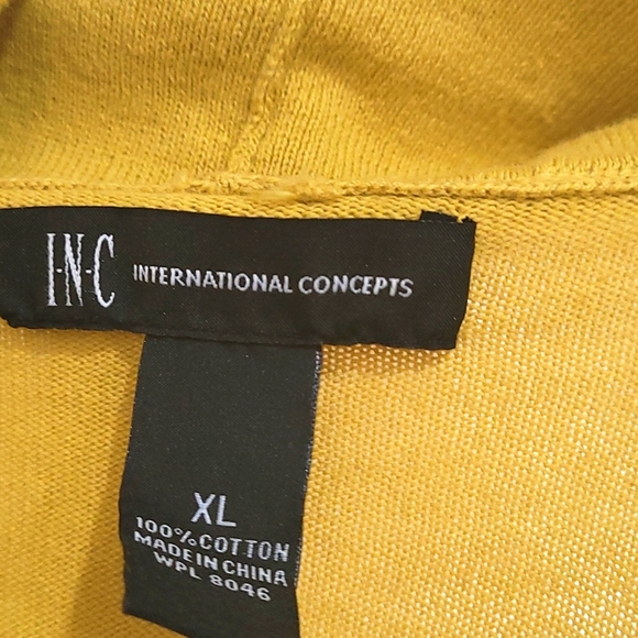 INC Mustard Camisole and cropped sweater XL - Picture 5 of 8